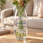 Personalised Bright Floral Design Glass Bullet Vase - Image 3