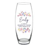 Personalised Bright Floral Design Glass Bullet Vase - Image 5