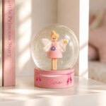 Personalised Name Only Ballet Shoes Motif Glitter Snow Globe
