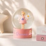 Personalised Name Only Multi Ballerina Motif Glitter Snow Globe