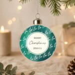 Personalised 'Fa La La' Glass Christmas Bauble - Image 3