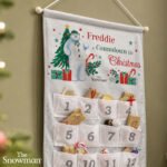 Personalised The Snowman Christmas Wishes Grey Felt Christmas Advent Calendar - Image 3