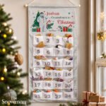 Personalised The Snowman Christmas Wishes Grey Felt Christmas Advent Calendar - Image 4