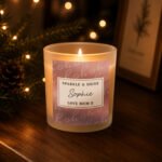 Personalised 'Ho Ho Ho' Christmas Scented Frosted Glass Jar Candle - Image 2