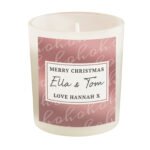 Personalised 'Ho Ho Ho' Christmas Scented Frosted Glass Jar Candle - Image 4