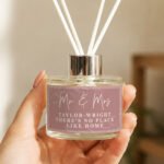Personalised Any Message Dusky Pink Design Glass Reed Diffuser - Image 2