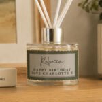Personalised Any Message Scallop Border Design Glass Reed Diffuser