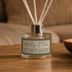 Personalised Any Message Scallop Border Design Glass Reed Diffuser - Image 3