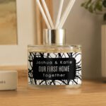 Personalised Any Message Scribble Design Glass Reed Diffuser