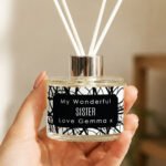 Personalised Any Message Scribble Design Glass Reed Diffuser - Image 2