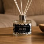 Personalised Any Message Scribble Design Glass Reed Diffuser - Image 3