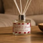 Personalised Funky Pink & Red Striped Design Glass Reed Diffuser - Image 3