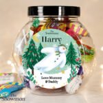 Personalised The Snowman Christmas Wishes Sweet Jar - Image 3