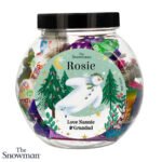 Personalised The Snowman Christmas Wishes Sweet Jar - Image 4