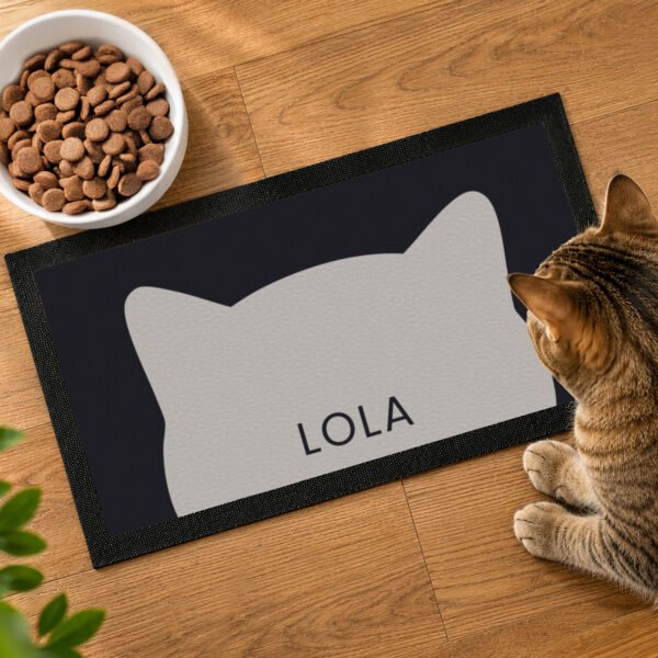 Personalised Any Name Cat Bowl Mat