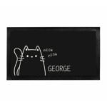 Personalised Cartoon Cat Design Pet Bowl Mat - Image 5