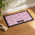 Personalised Pink Bow Design Pet Bowl Mat - Image 5