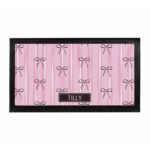 Personalised Pink Bow Design Pet Bowl Mat - Image 6