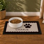 Personalised Paw Prints Design Pet Bowl Mat - Image 4
