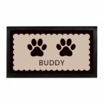Personalised Paw Prints Design Pet Bowl Mat - Image 5