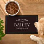 Personalised 'Reserved For' Pet Bowl Mat - Image 4