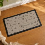 Personalised Brown Dog Icons Design Pet Bowl Mat