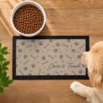 Personalised Brown Dog Icons Design Pet Bowl Mat - Image 2