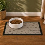 Personalised Brown Dog Icons Design Pet Bowl Mat - Image 3