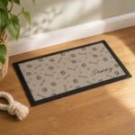 Personalised Brown Dog Icons Design Pet Bowl Mat - Image 4