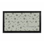 Personalised Grey Dog Icons Design Pet Bowl Mat - Image 5