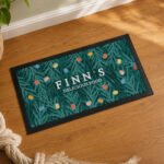 Personalised Christmas Fairy Lights Design Pet Bowl Mat