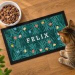 Personalised Christmas Fairy Lights Design Pet Bowl Mat - Image 3