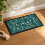 Personalised Christmas Fairy Lights Design Pet Bowl Mat - Image 4