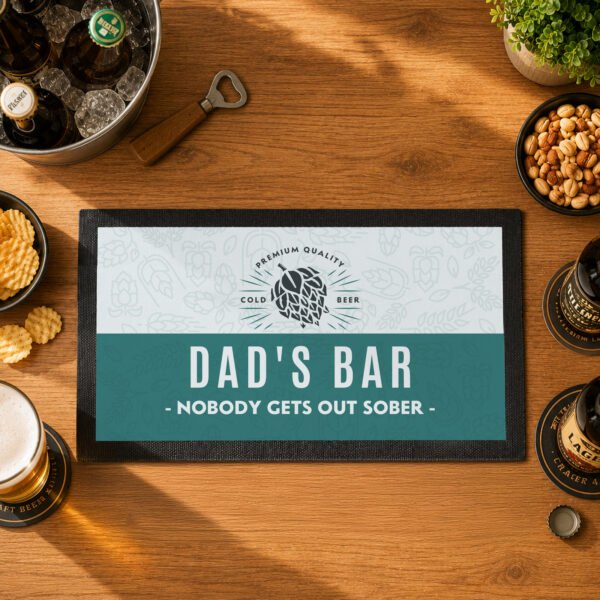 Personalised Craft Beer Design Bar Mat