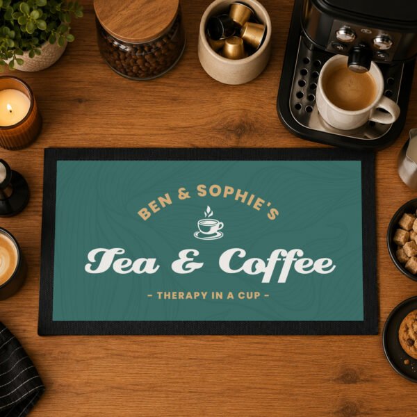Personalised Green Drinks Station Mat