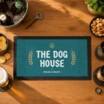 Personalised Beer Label Design Bar Mat