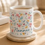 Personalised Bright Floral Design Ceramic Mug - Image 3