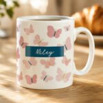 Personalised Multi Butterfly Design Ceramic Mug