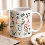 Personalised Festive Christmas Pattern Ceramic Mug