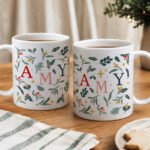 Personalised Festive Christmas Pattern Ceramic Mug - Image 2