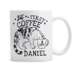 Personalised 'But First Coffee' Cat Design Ceramic Mug - Image 4