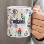 Personalised Cyclist Icons Design Ceramic Mug - Image 2