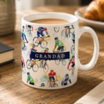 Personalised Cyclist Icons Design Ceramic Mug - Image 3