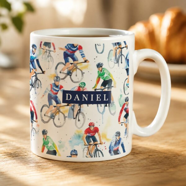 Personalised Cyclist Icons Design Ceramic Mug