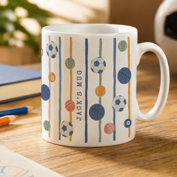 Personalised Sports Balls Design Ceramic Mug