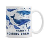 Personalised Multi Blue Whales Design Ceramic Mug - Image 4