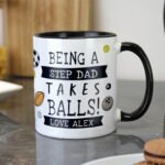 Personalised 'Takes Balls' Black Handled Ceramic Mug - Image 3