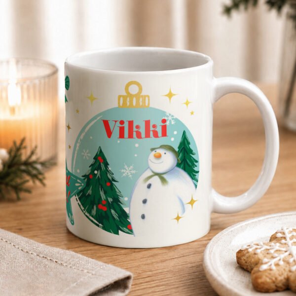 Personalised The Snowman Christmas Wishes Ceramic Mug