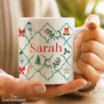 Personalised The Snowman Christmas Wishes Patterned Ceramic Mug - Image 3