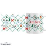 Personalised The Snowman Christmas Wishes Patterned Ceramic Mug - Image 4